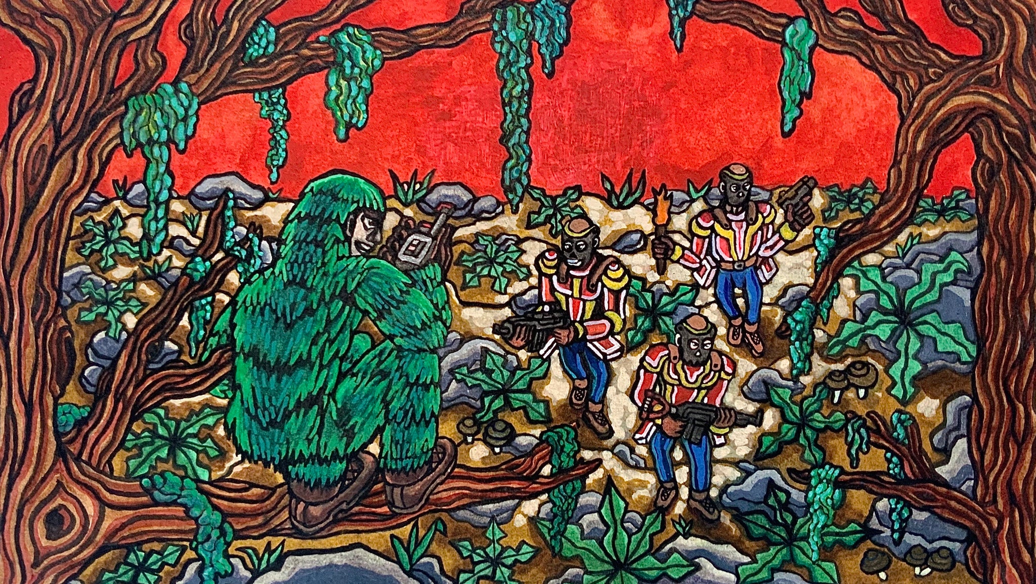"C4 Jungle Ambush: Rust" Original Painting