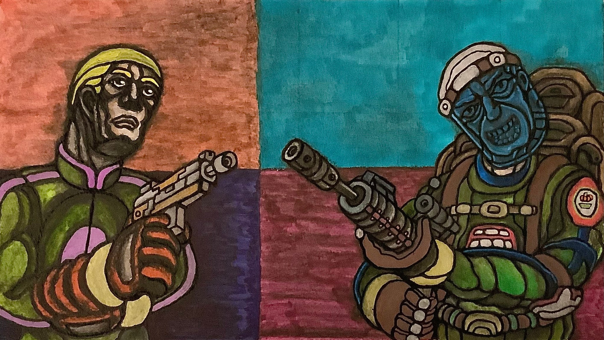 "From Scav to Chad Gear Upgrade: Escape from Tarkov" Original Painting