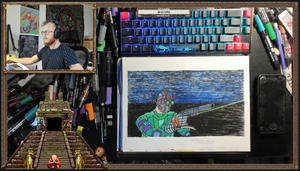 Screenshot of Twitch Streaming Overlay for Live Painting
