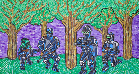 "Stealth Commando Team" Original Painting