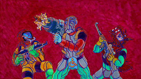 "Legendary Armored Trio" Original Painting