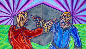 "Revolver Stand-Off" Original Painting