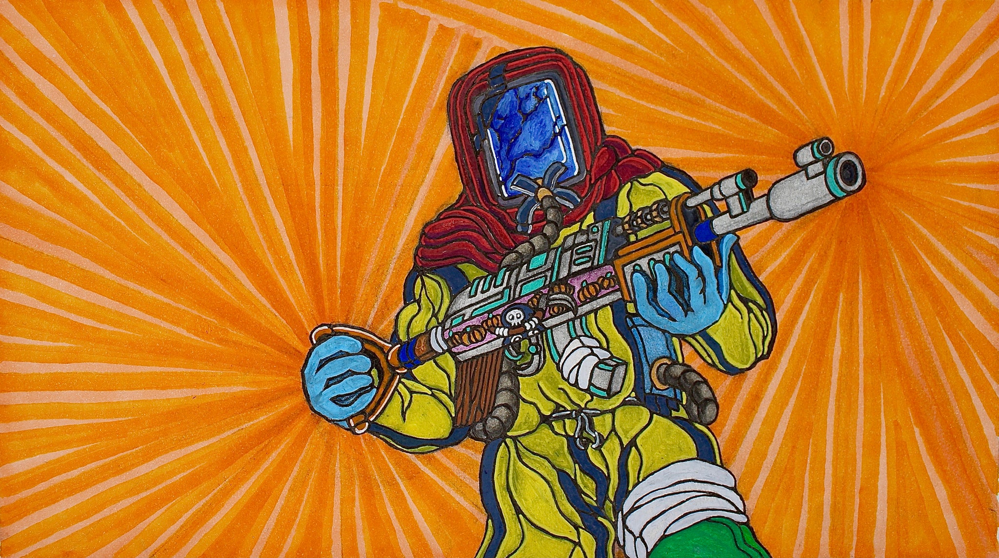 "Hazmat AK-47 Hand-Off" Original Painting