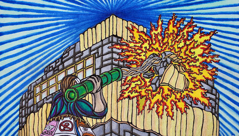 "Bazooka Raid" Original Painting