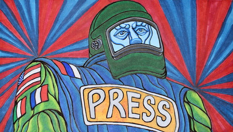 "Press Heavy Armor" Original Painting